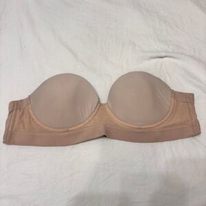 PEPPER Women's Tan Nude Bandeau Strapless Underwire Medium Adjustable Bra